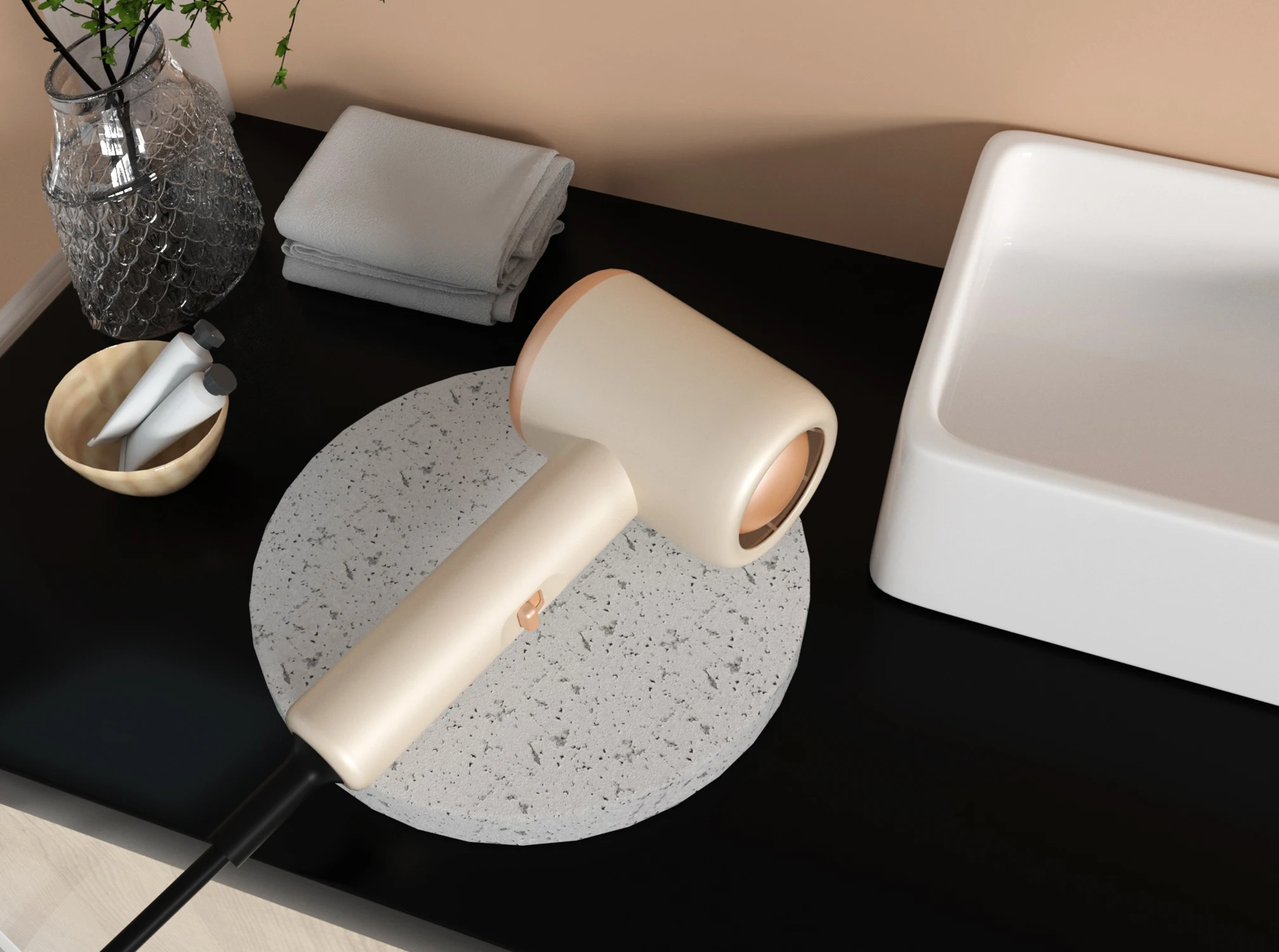 Professional Household Dc Motor Portable Blow Dryer  Hairdryers Electric Foldable Hair Dryer With Concentrator