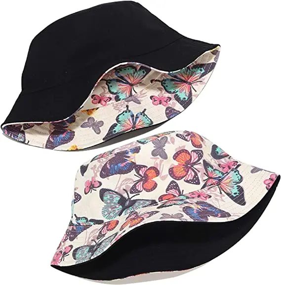 Wholesale OEM Summer Fashion Customize Logo Cotton Polyester Sun Casual Bucket Cap