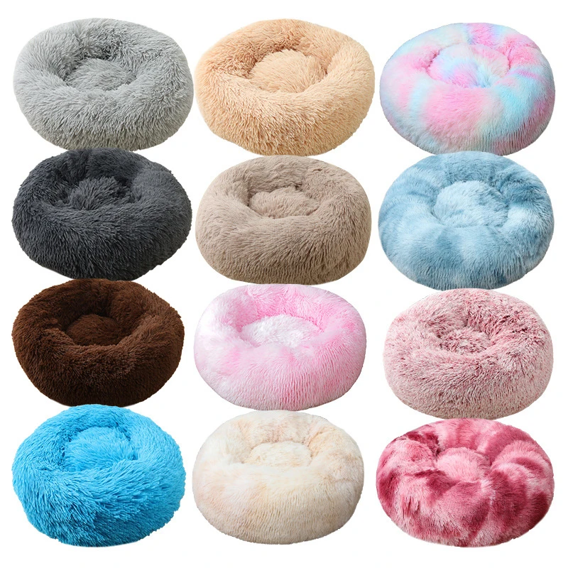 wholesale pet nest beds Detachable and washable colorful dog velvet nest large pet nest cat dog bed warm dog house