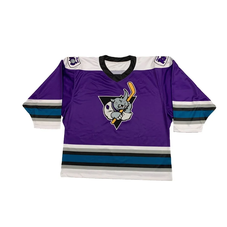 Professional Custom Made Team Embroidered  Ice Hockey Jersey
