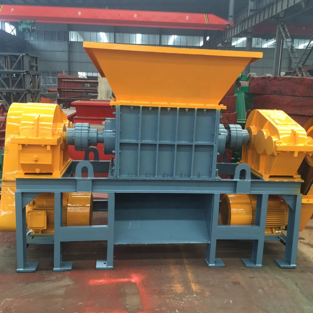 Heavy-duty double shaft crushing machine to steel scrap shredder with cheap price