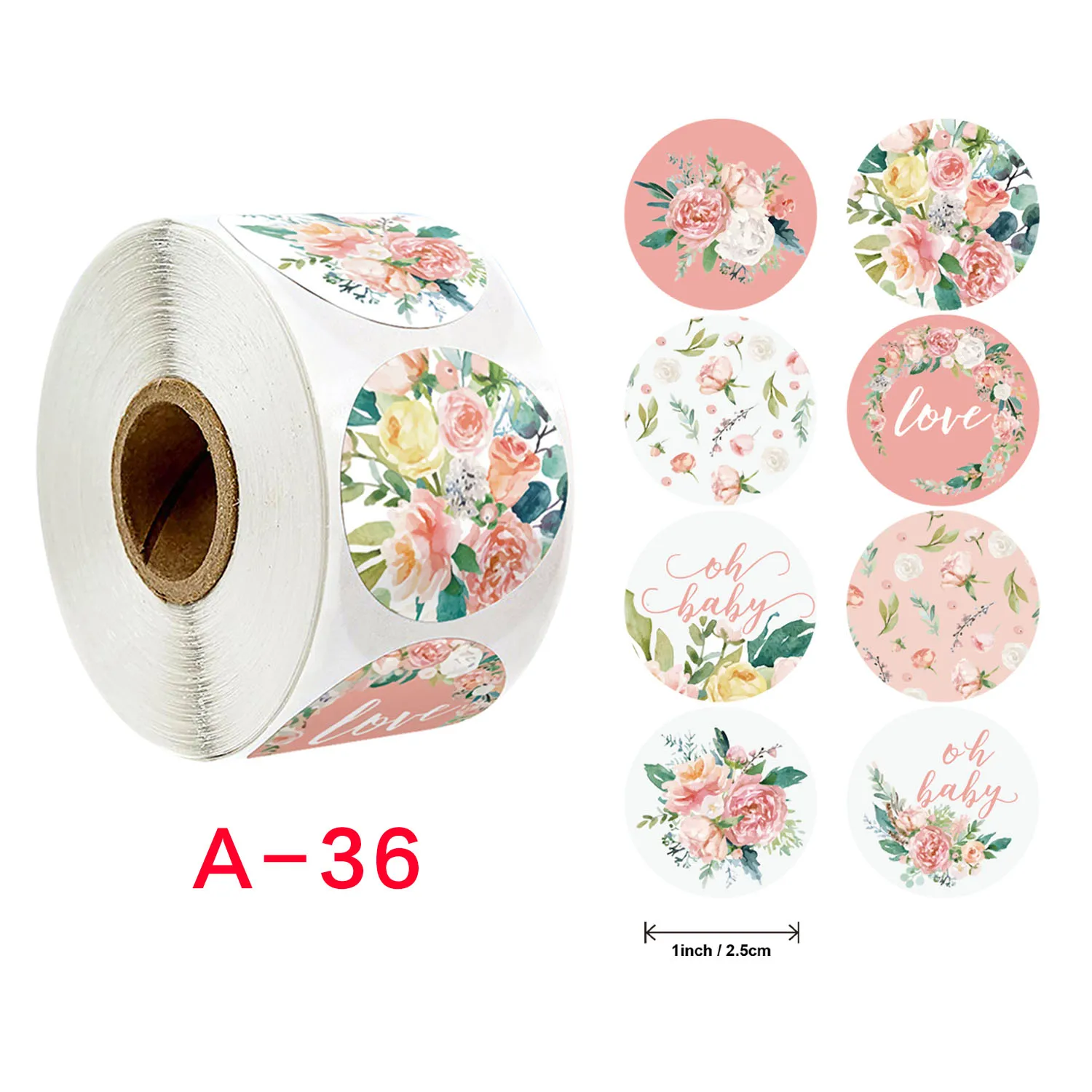 Hot Sale 1inch Custom Adhesive Label For Wedding Birthday Party Die Cut Thank You Stickers