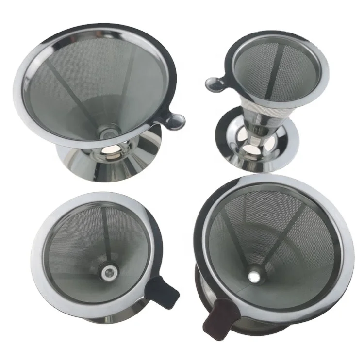 304 stainless steel double layer drip coffee pot filter Coffee filter dripper