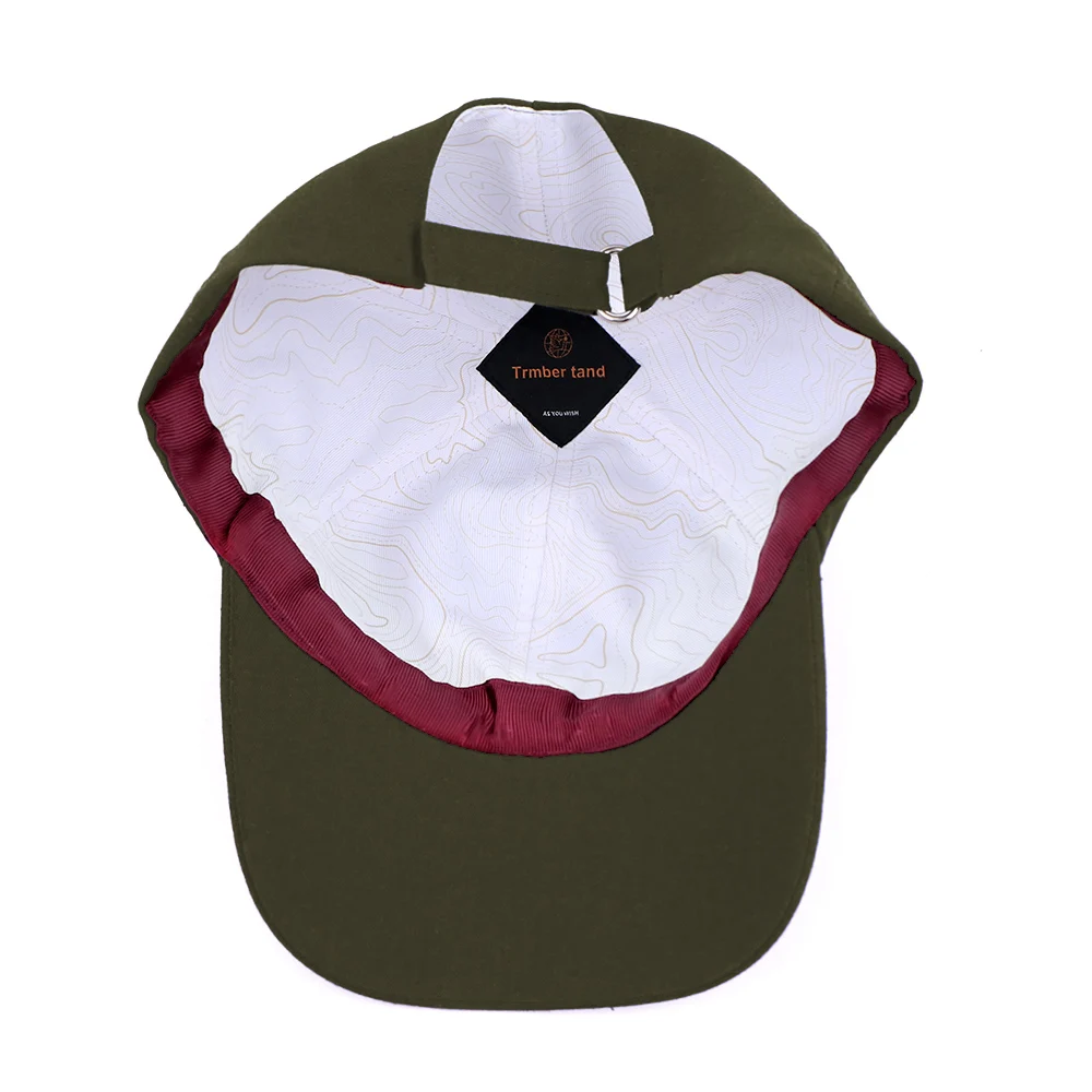 Qianzun unstructured custom 6 panel embroidery logo hemp dad baseball cap without top button