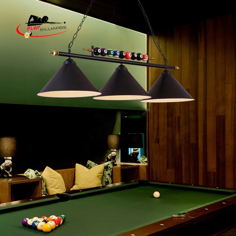 China cheap price 59inch Billiard Ball Style 3 Shades Pool Table Light/Billiard Table Light/Billiard Table Lamp