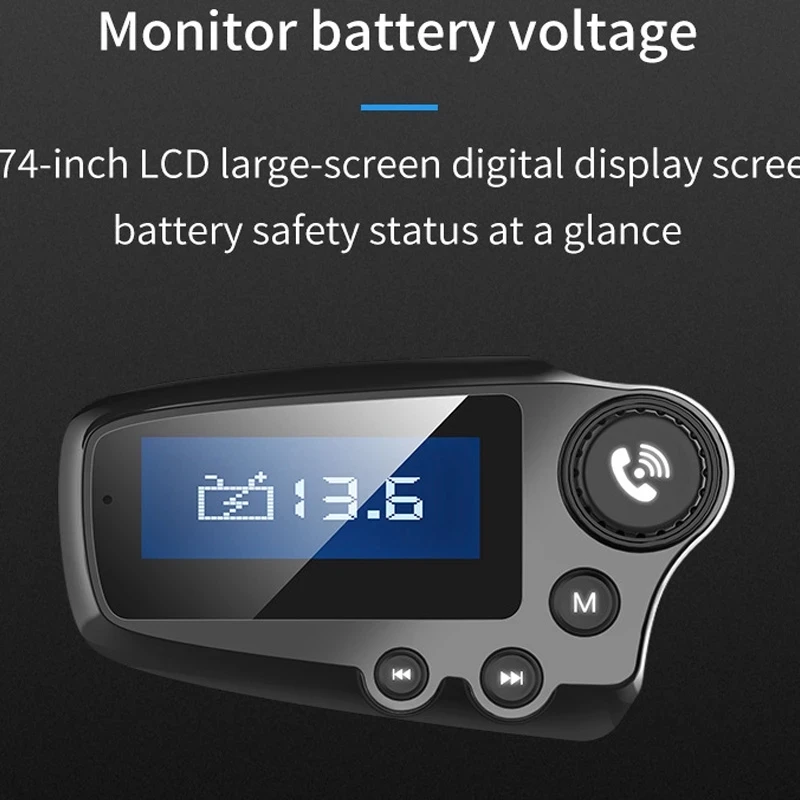 BT FM Transmitter Modulator Car MP3 AUX Audio Player 360 Degree Rotation Car Handsfree Kit QC 3.0 Quick Charge