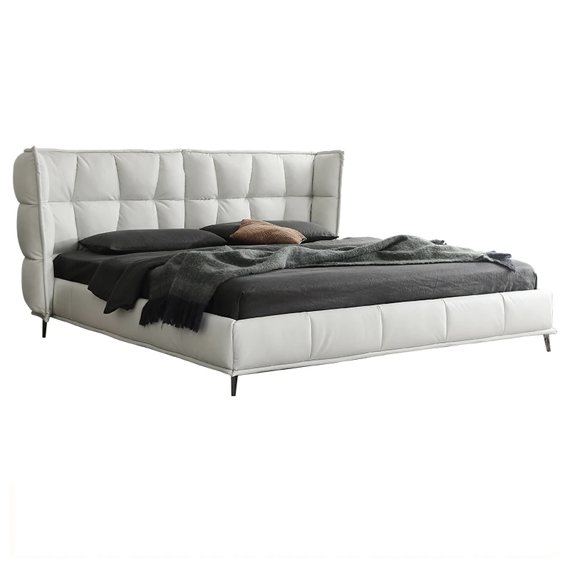 С высокой спинкой объятия для спальни кровать ткани шелухи дизайн Патрисии