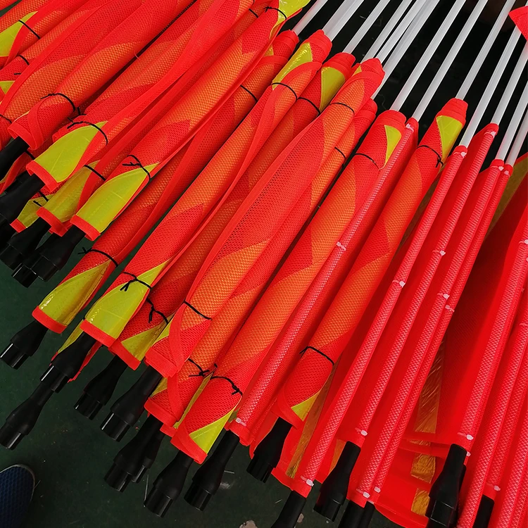 Flexibility Collapses To 44Cm Tele Construction Flag Whip Pole Led 8 Inch Light On The Top Led Flag Pole Whip