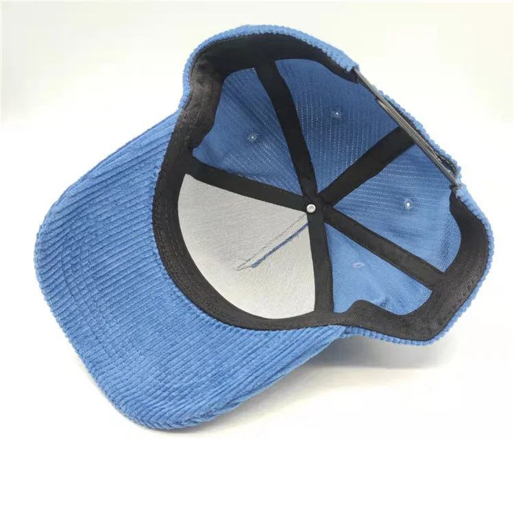 corduroy 5 panel customized 3d embroidery logo snapback cap
