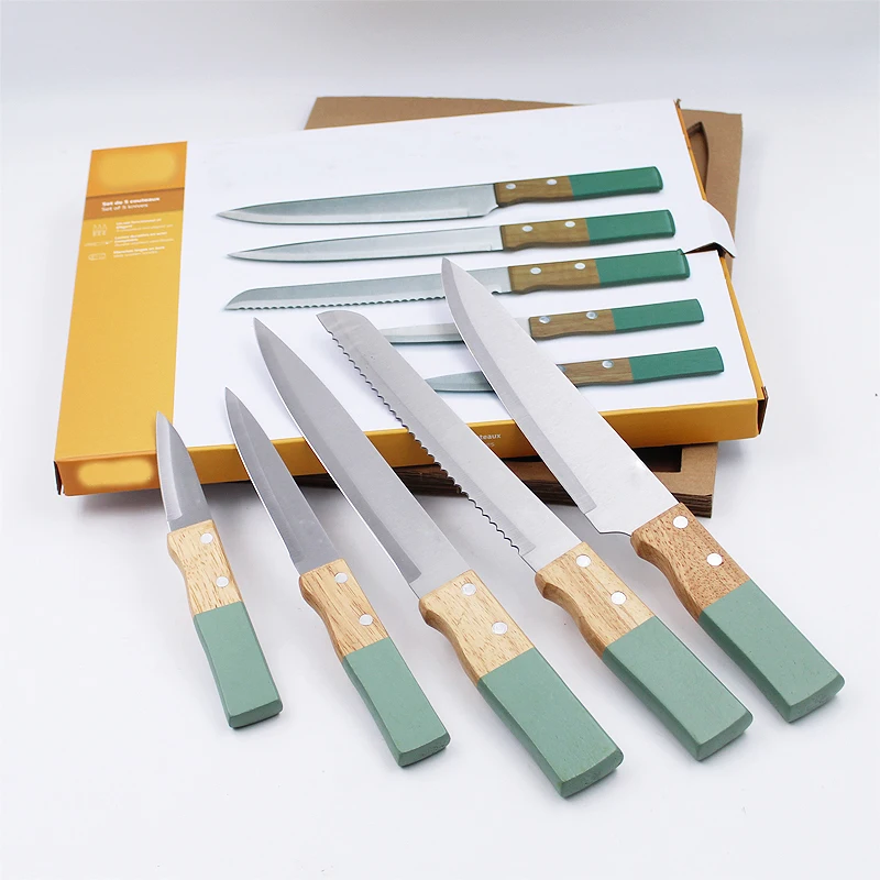  2021 amazon new style 5 pieces kitchen knife set with customized