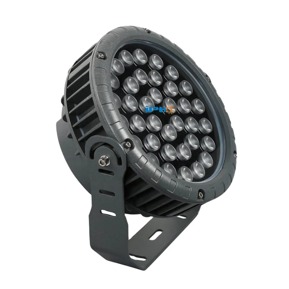 36W Outdoor Landscape Dmx Controlled Rgb Garden Yard Led Flood Light Round