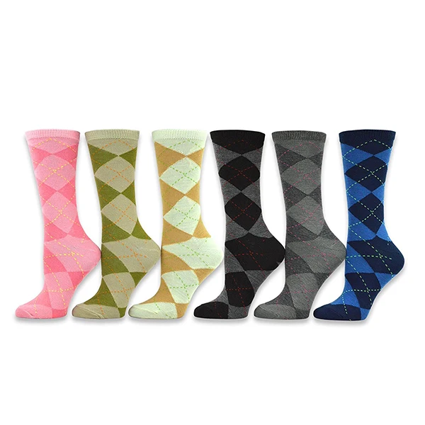 Low Price Cotton Crew Socks Floral Striped Pattern Printing Ladies Women Socks