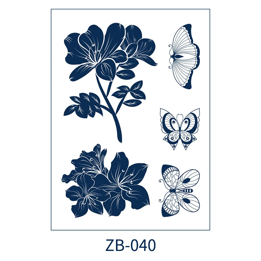 Semi-Permanent Male And Female Plants Tattooed Vegetation Eagle Tattoo Sticker