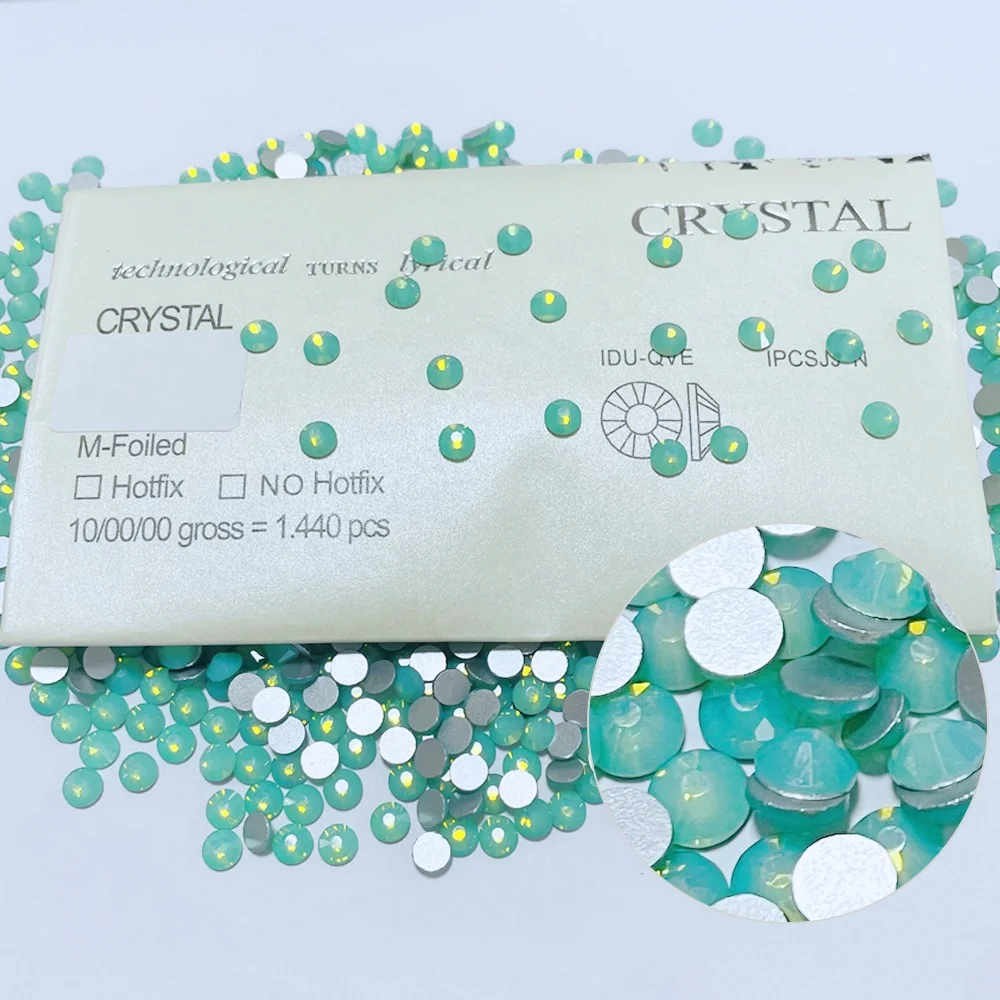 Yantuo High Quality Non-Hot Fix Crystal Rhinestones Nail Flatback Glass Stone SS20 Blue Opal Nail Art Shoes Garments Phone Cases