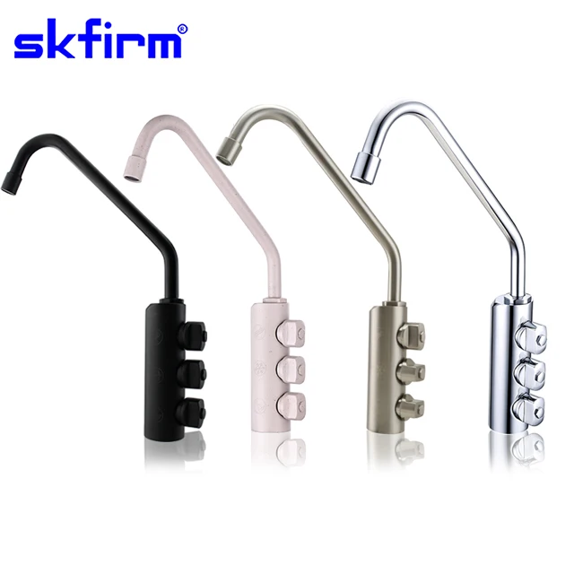 Black 3 way faucet kitchen sink tap cold water dispenser soda sparkling water tap