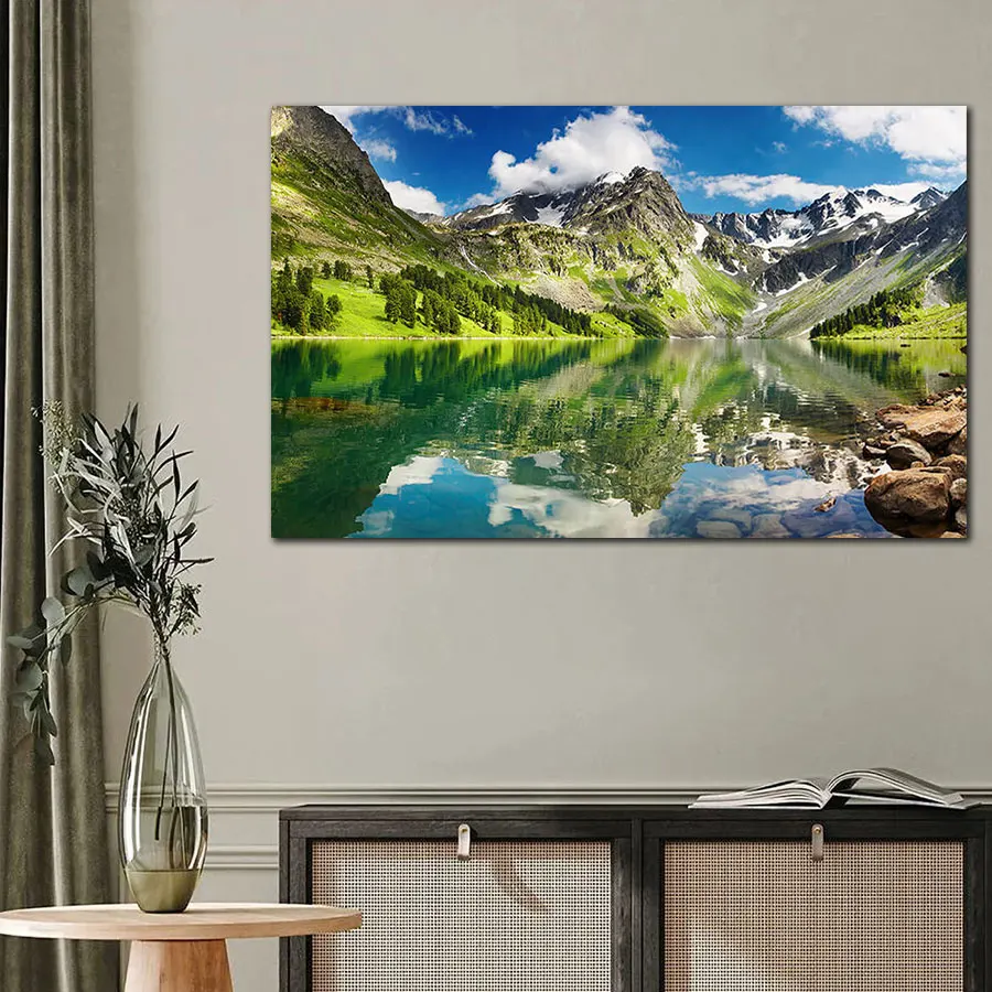 Original Art Factory Wholesale Canvas Painting OEM&ODM Mountain Scene Landscape Scenery Oil Printed Hotel Room Wall Decor