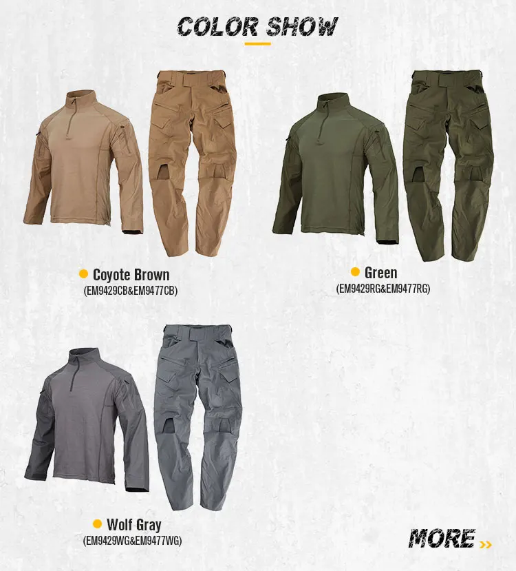 NEW Portable Teflon-Coated Waterproof Tactical Clothing Set Assault Pant and Jacket with Training Shirt for Uniforms