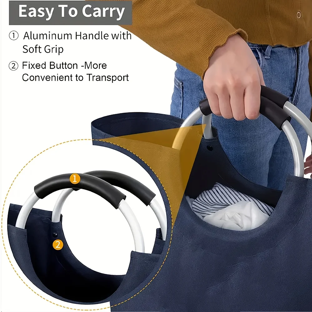 Manufacturer Waterproof Durable Sturdy Standing Hamper Collapsible Storage Laundry Basket For Laundry Room Bathroom Balcony Dorm