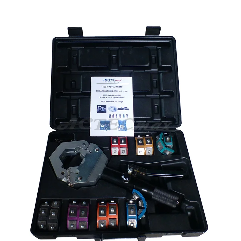 ACTECmax Hand Hydraulic Hose Crimper Handheld AC Hose Manual Hydraulic Crimping Tool AC.135.043 Auto AC Service Tool