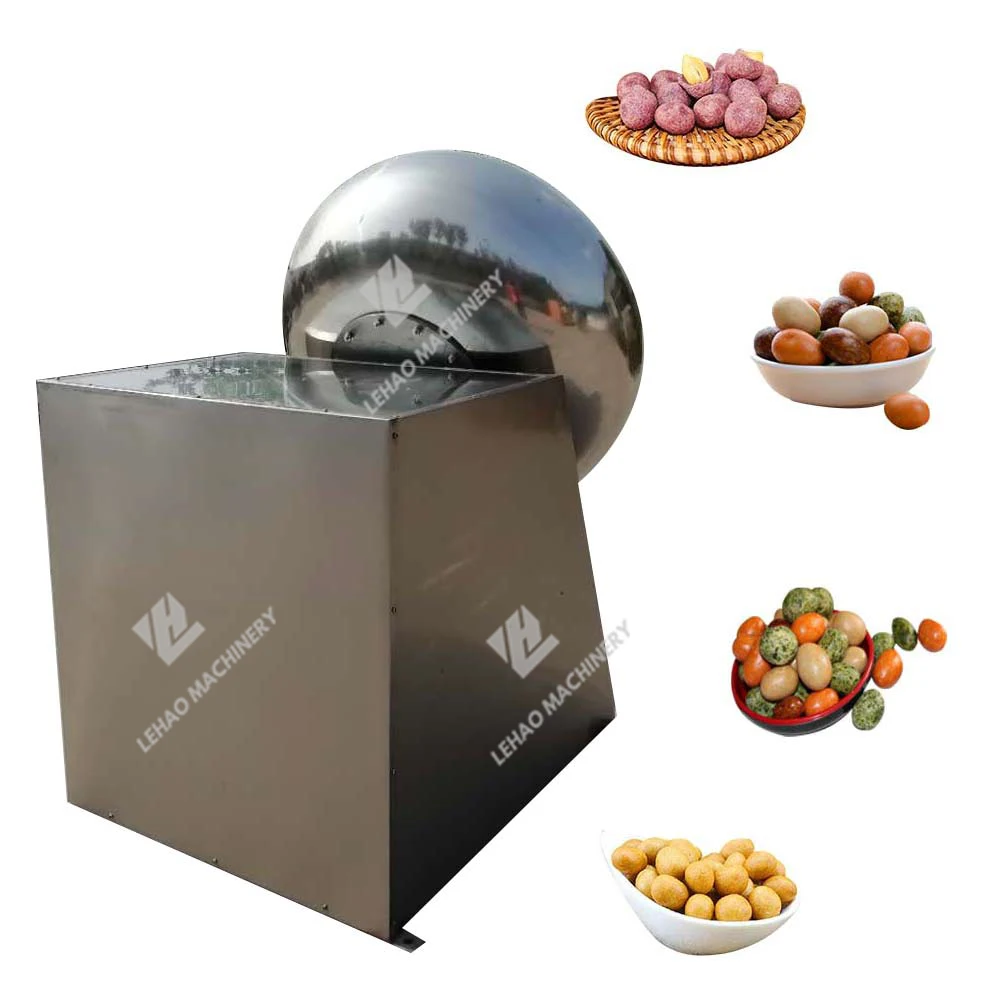 304 stainless steel mulituse ball type heating pipe coating machine for heating coating sugar or chocolate peanut snack food