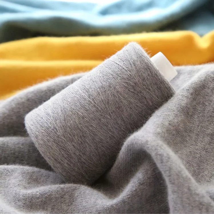 Hot sale soft and breathable High ratio 40%Angora rabbit cotton blended yarn for hand knitting scarf slippers cashmere yarn