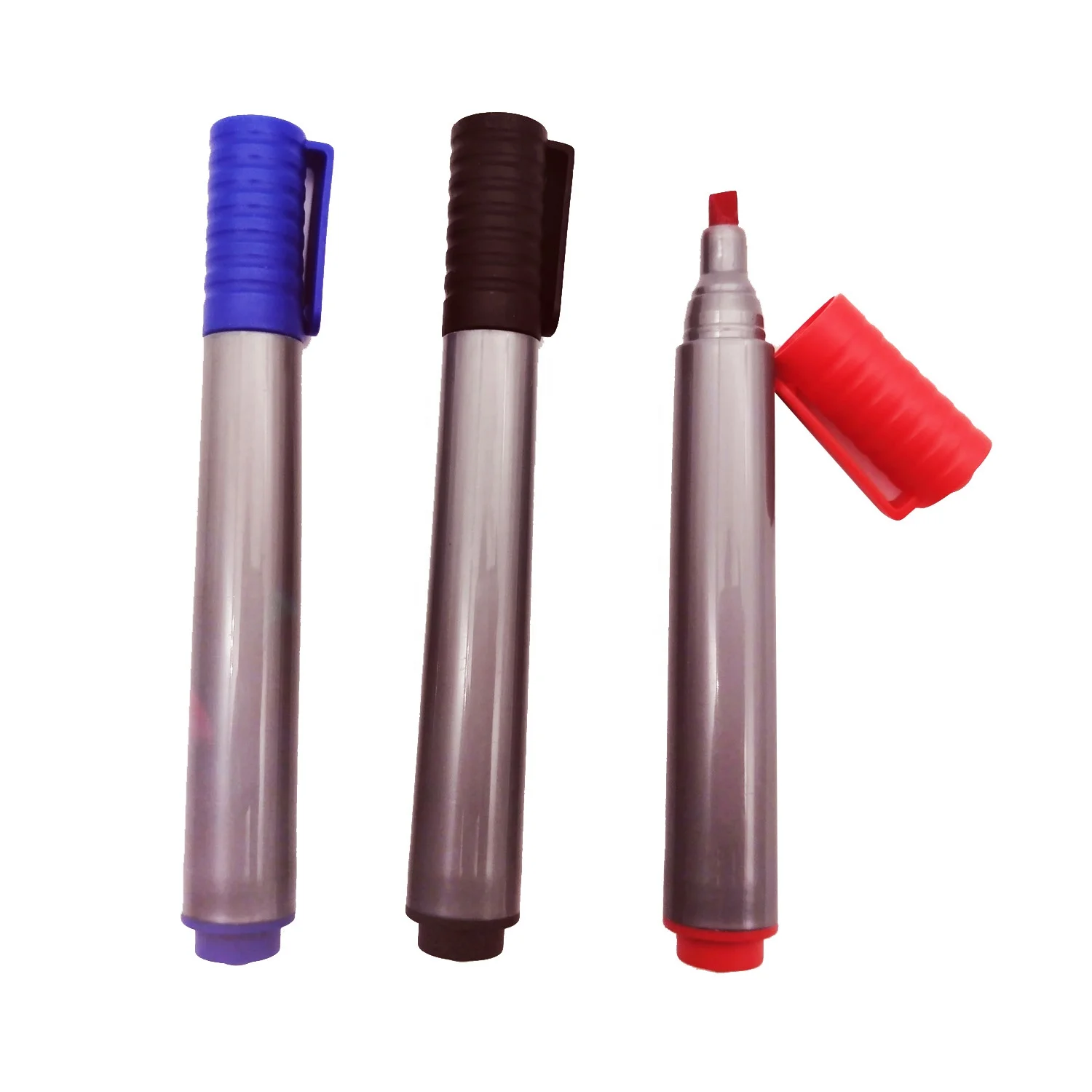 Officel home hot sale 4mm thick flat point black blue red color paint marker pens alcohol permanent marker pen