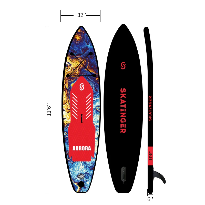 SKATINGER China surfboard manufacturers OEM/ODM  inflatable sup board double layer drop stitch paddle board