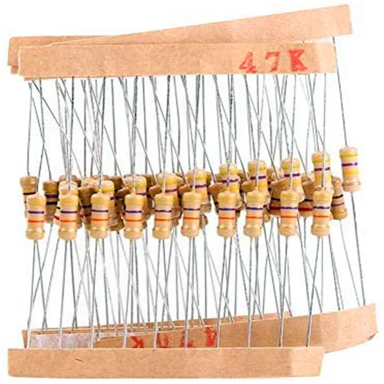 Production plant wholesale 3W braided fixed carbon film resistance FK2 shape resistance F type  resistor carbon film