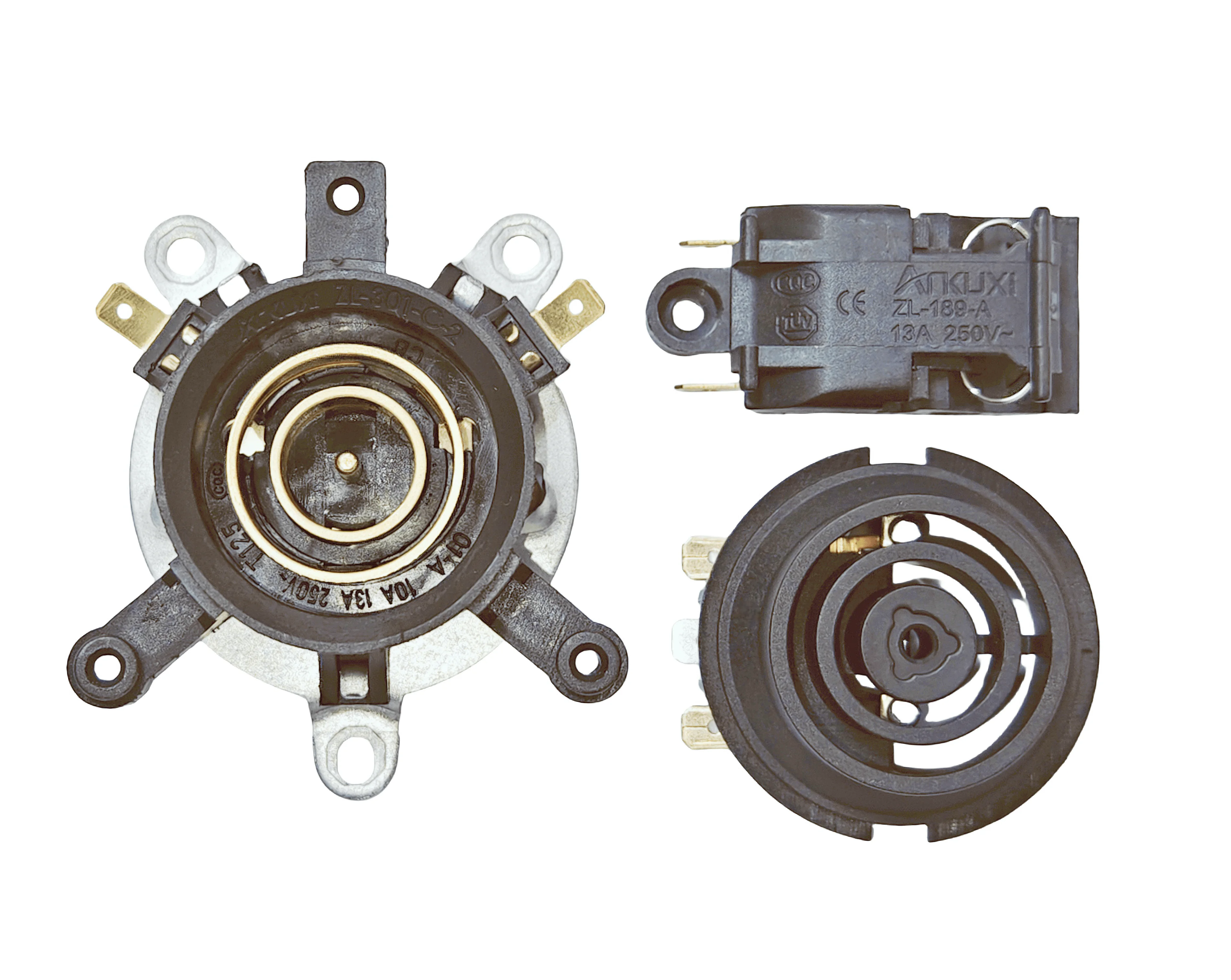 ANKUXI manufacturer Electric kettle spare parts Bimetal temperature controller PBT material thermostat control connector switch