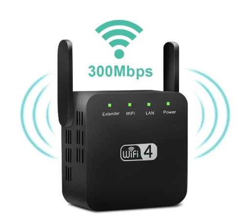 WiFi Repeater 300M Amplifier Network Expander Router Power Extender Roteador 2 Antenna US EU UK AU plug