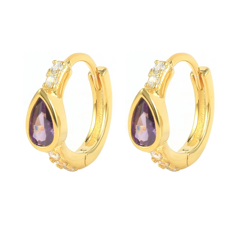 ROXI 2021 Новое поступление 925 пробы серебряные радужные CZ циркониевые серьги-кольца