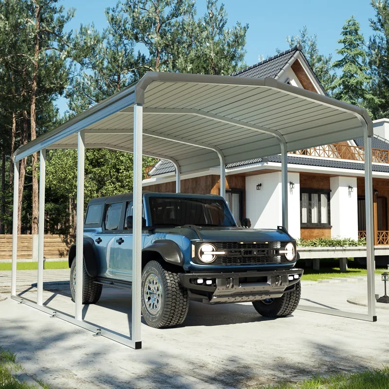 12*20 FT Carport Heavy Duty Carport Canopy with Galvanized Steel Roof and Frame Metal Carport Upgraded Extra Large Garage