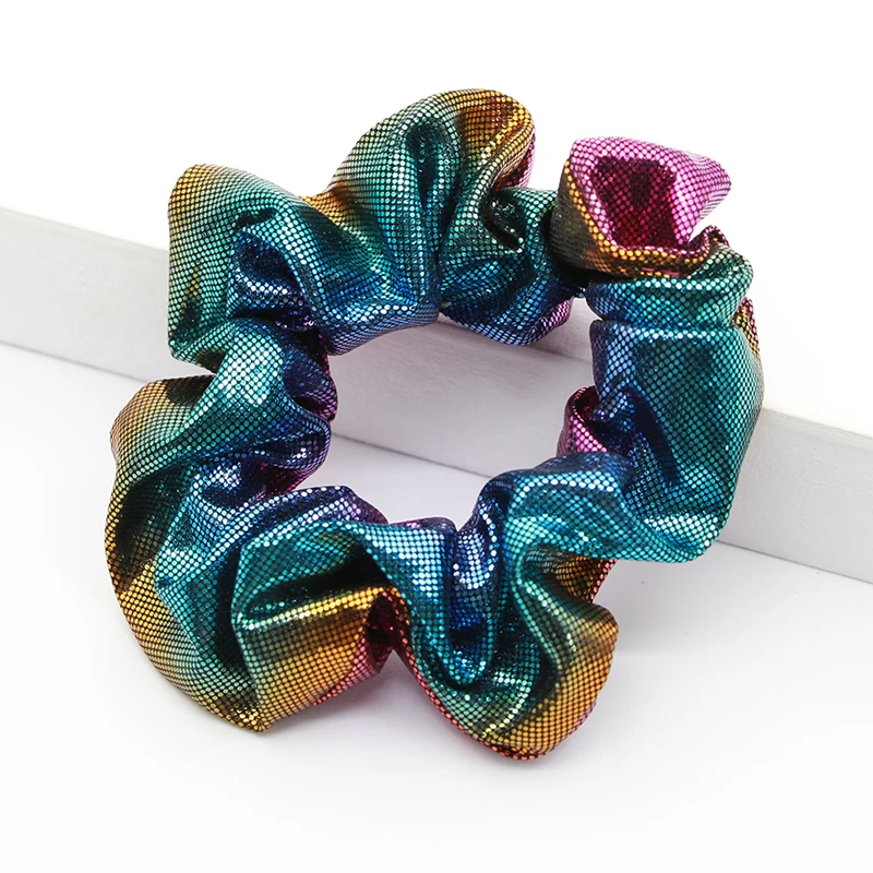 JOJO Elastic Laser Glitter Hairdband Women Ponytail Holder Cool Head Ties Strong Hair Ties Scrunchies