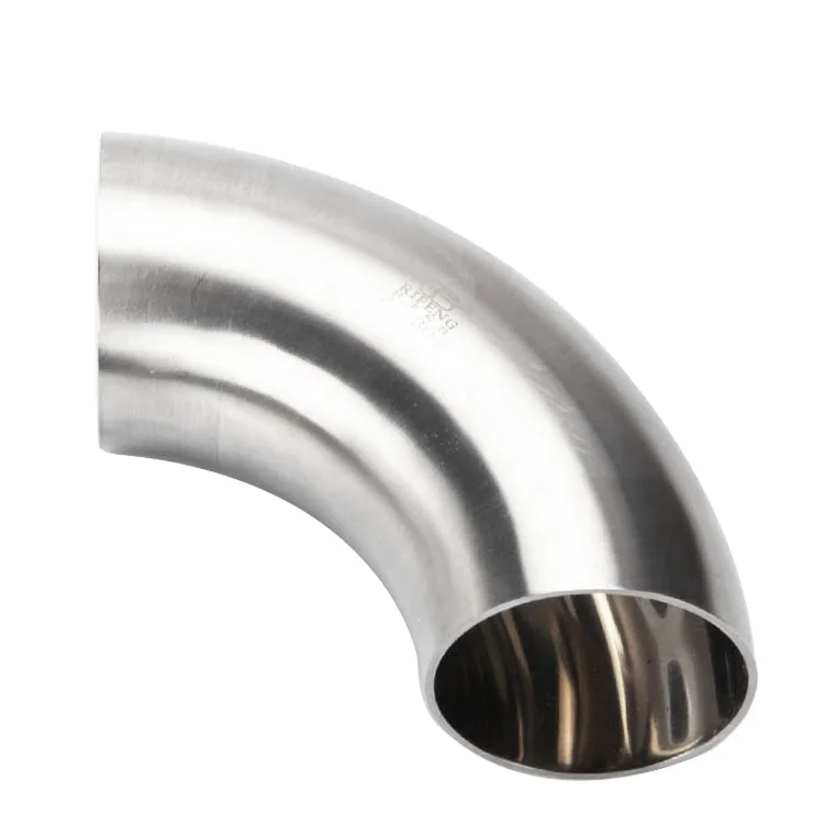 Sanitary Stainless Steel 304 90 Degree Threaded Pipe Fitting Tubing Fittings Welded Weld Elbow For Water