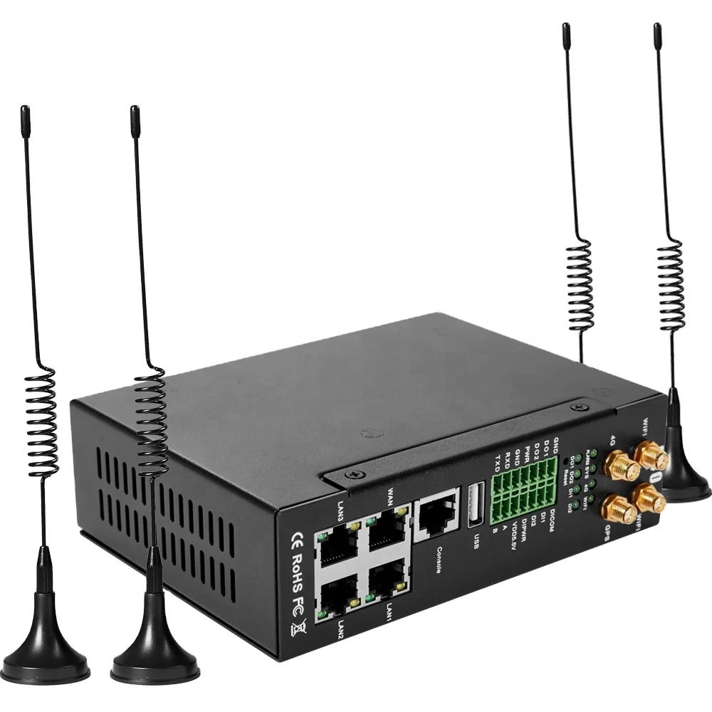 4G wifi промышленный двухсимочный маршрутизатор R40 DTU RTU IOT Ethernet WAN LAN DO DI AI RS232 RS485 GPS POE TCP UDP Modbus реле