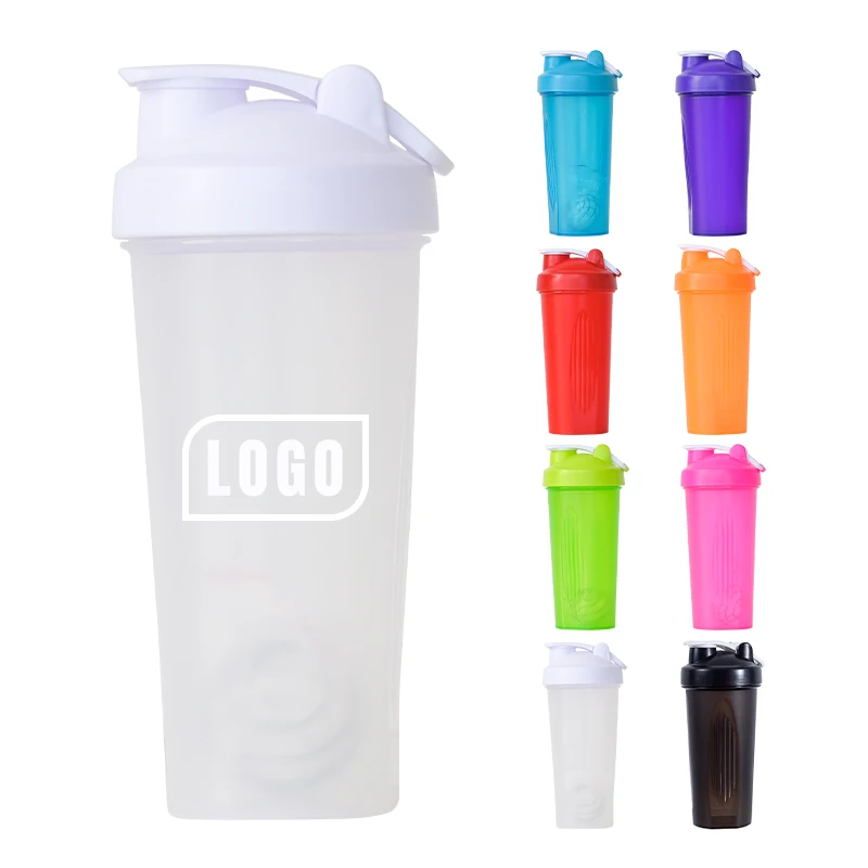 BPA free food grade 600ml empty gym plastic portable blend protein shaker bottle with lid