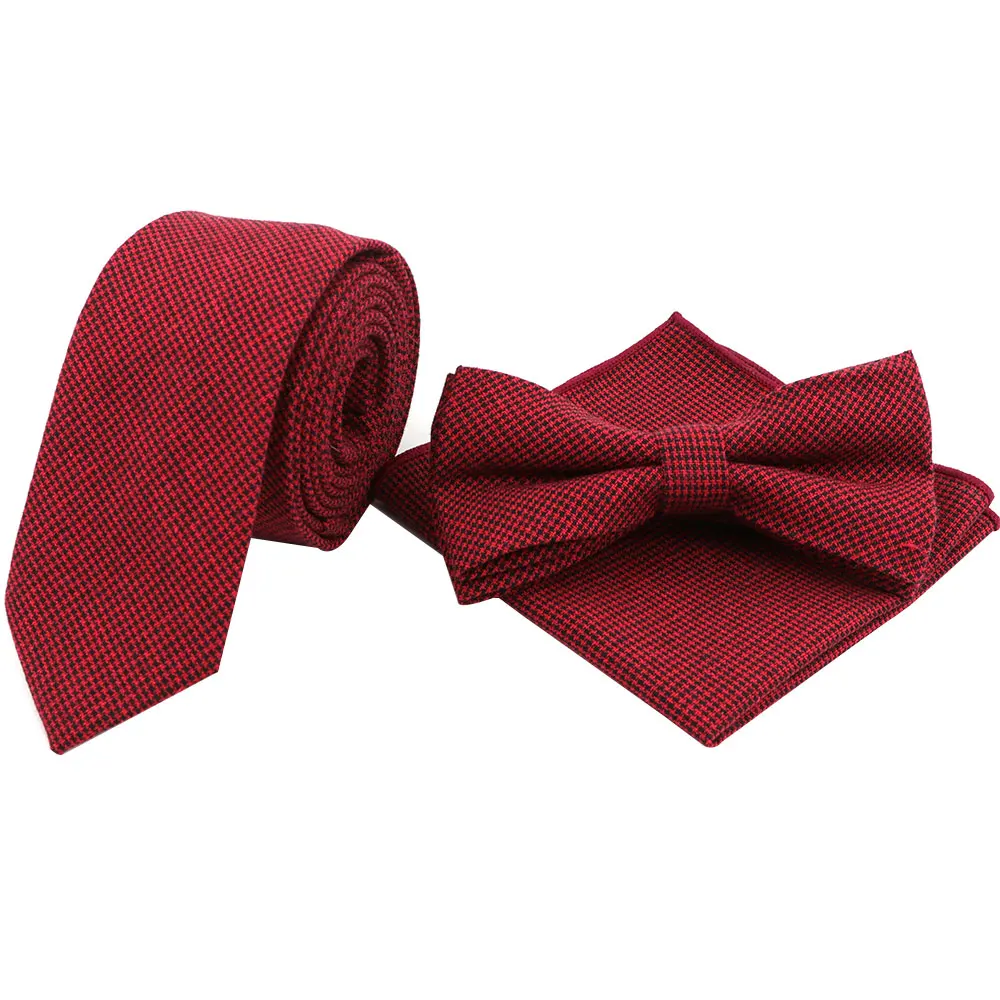 Тонкий хлопковый галстук в полоску, галстук-бабочка, карманный квадратный набор, чистый красочный галстук-бабочка, носовой платок