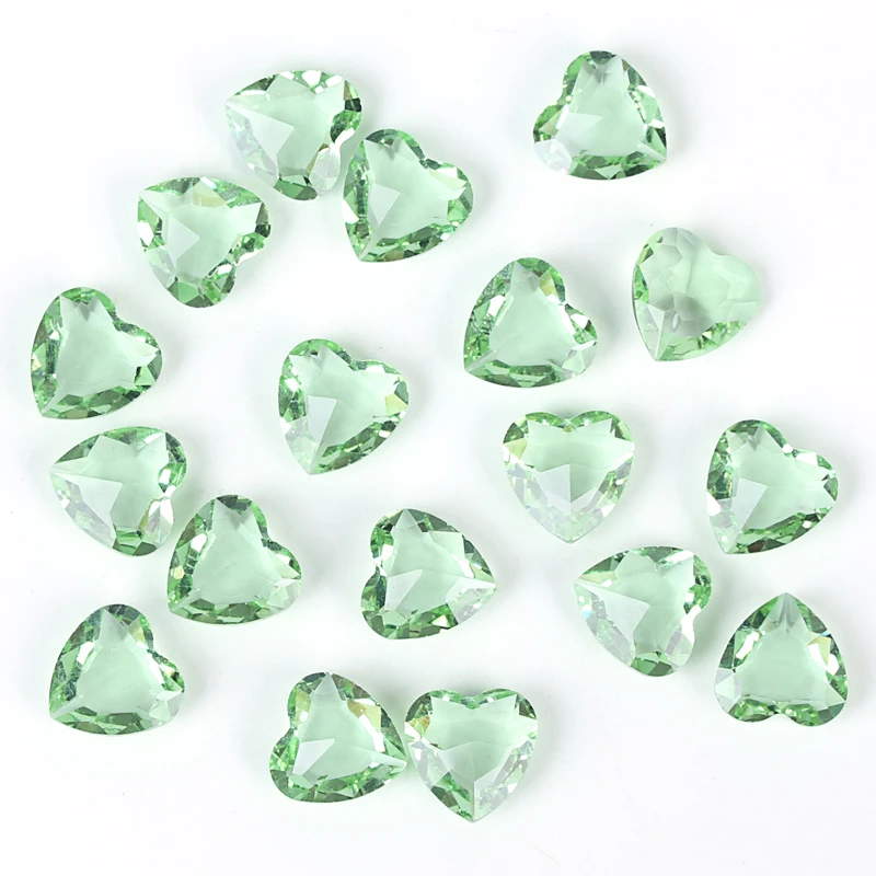 Wholesale high quality Glass beads 12mm charm colored heart shaped crystal beads for jewelry making