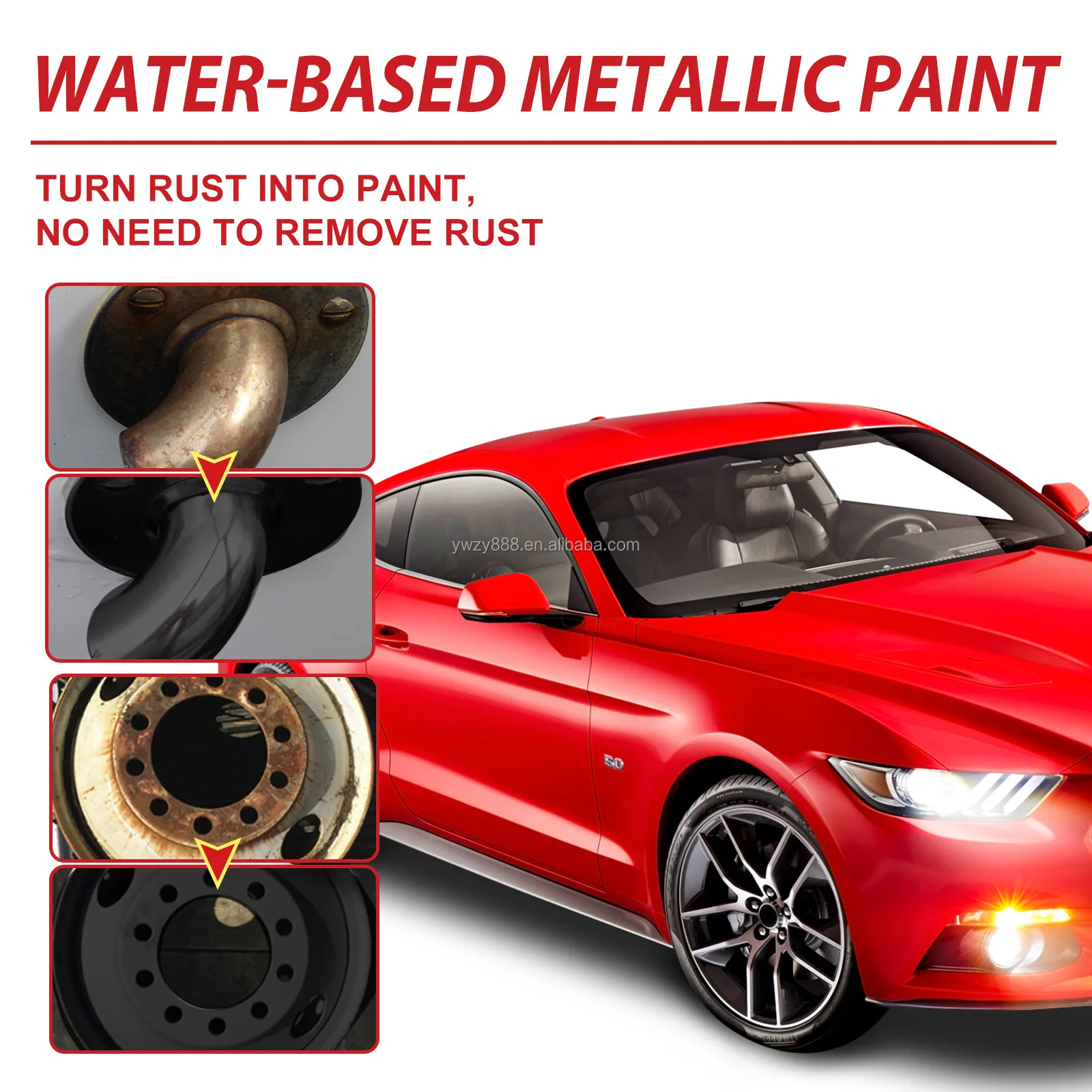 30ml Car Rust Removal Spray Metal Surface Iron Powder Cleaning Rust Remover Multi-purpose with brush tools