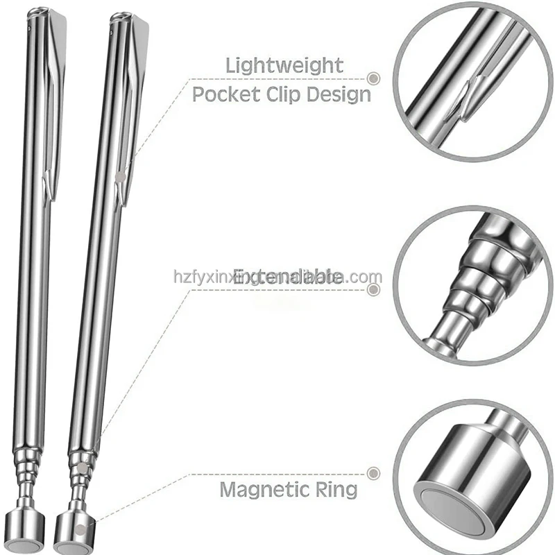 Professional Stainless Steel 5lbs Pen Telescopic Magnetic Pick Up Tool Screw Nails Pick