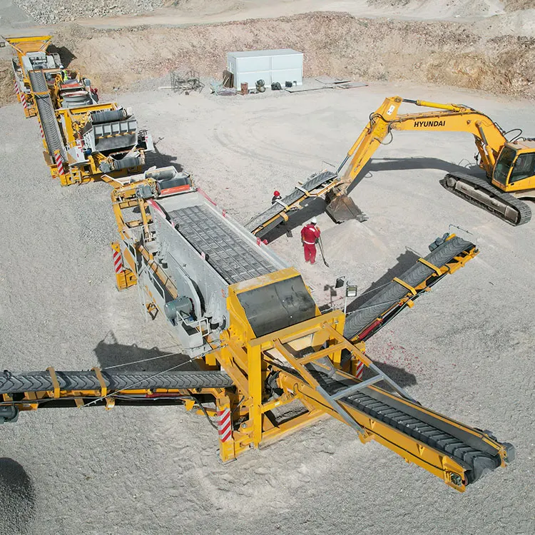Mobile Screen And Crusher Line Limestone Coal Concrete Gravel Impact Crusher Plant With Diesel Engine