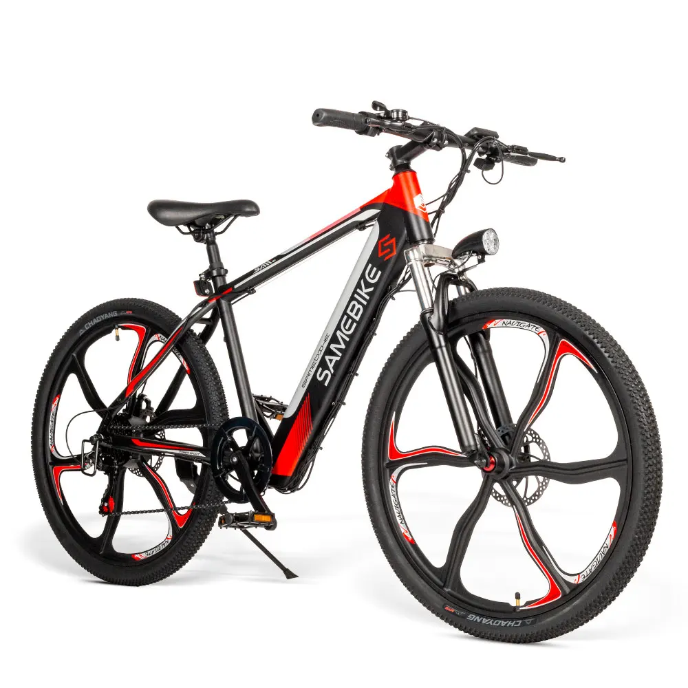Склад в Польше Samebike SH26 мотоциклы Электрический горный велосипед 26 '21 передач Shimano ЖК-дисплей метр MTB фара для электровелосипеда