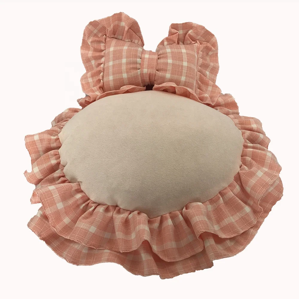 
Luxury Donut Pet Bed Cushion Lace Dog Bed Large Dog Pet Bed Pillow Cushion 