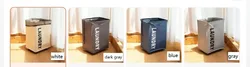 75L Water-resistant Oxford Fabric Foldable Clothes Bag Folding Washing Bin Collapsible Laundry Basket with wheels square bag