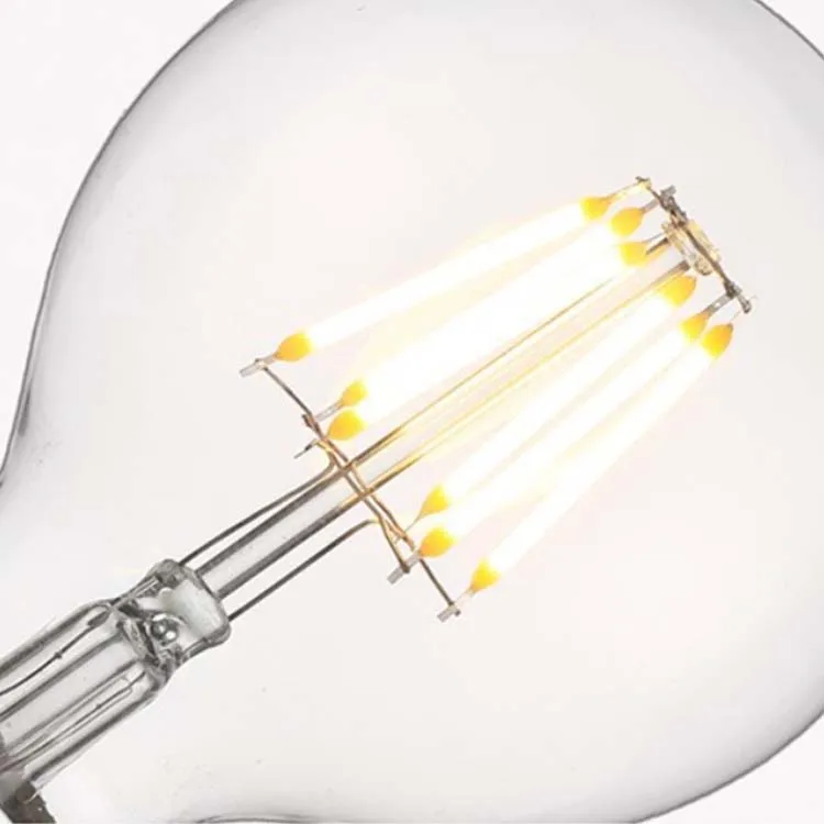 Wholesale Factory OEM G80 110V 230V DIM E26 E27 4W 6W clear glass edison LED bulb for sitting room lighting