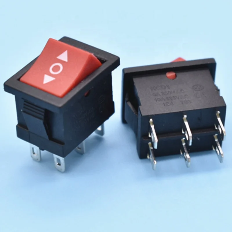 Multi specification KCD1 6 pin power 3 Position rocker momentary switch