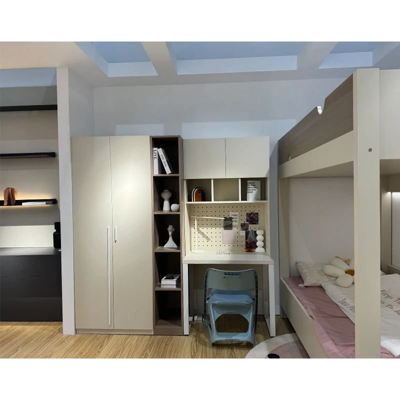 madera Modern Princess Cheap MDF Pink Colour kids soild wood bed children bedroom Bunk Bed sets