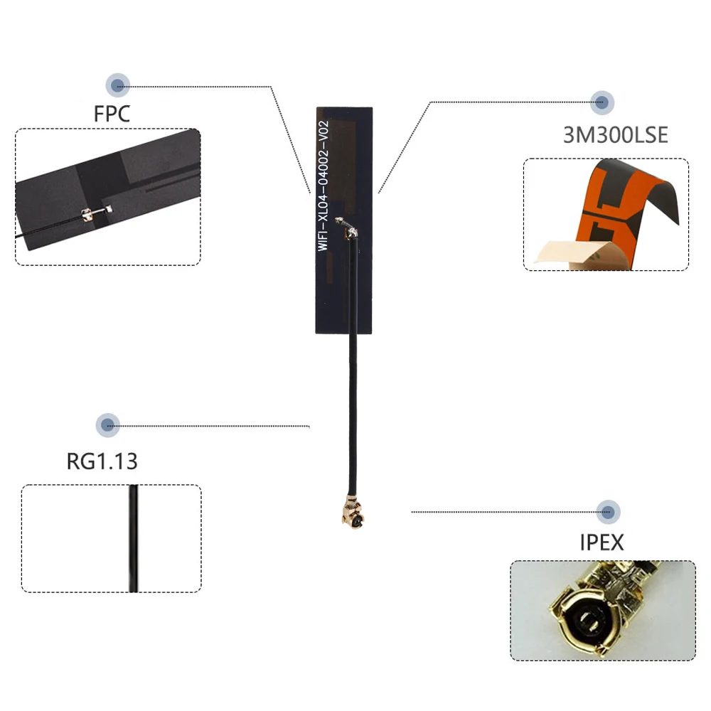 China OEM 5Dbi GPS Internal Antenna FPC Dual Band 4G Lte GSM GPS Antennas 2400-2500 Mhz With Ipex Antenna