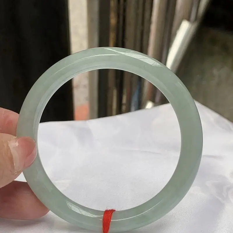 Jadeite Delicate Workmanship, No Crack, Water Material-Round Bar Jade Bracelet Myanmar Jade Natural A Type Jade Bracelets