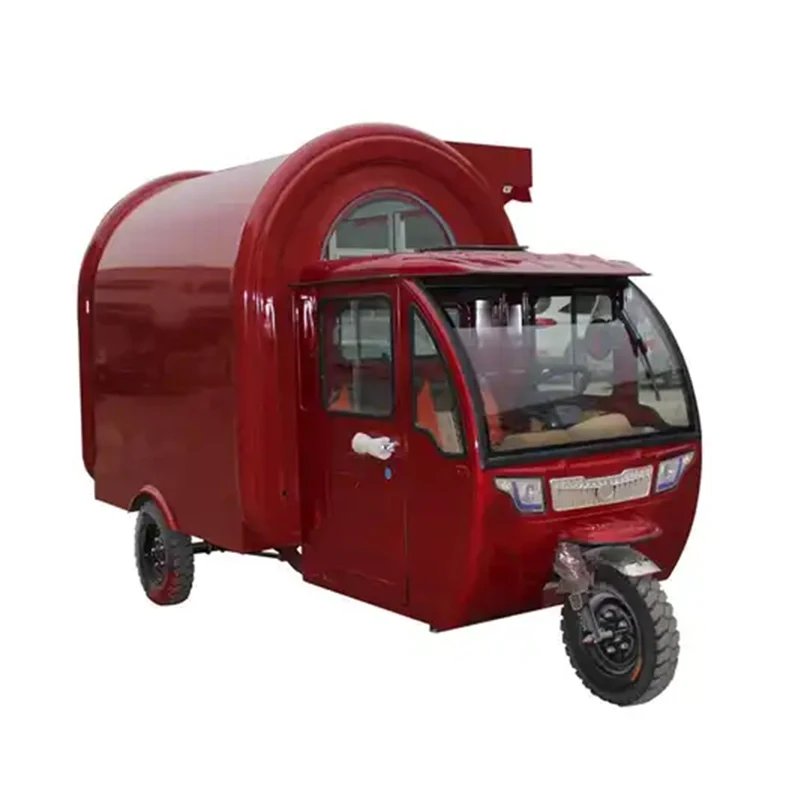 Tricycle Mobile Food Truck Multifunctional Pizza/Ice-Cream/Hot Dog Food Trailer Snack Machines Dining Car